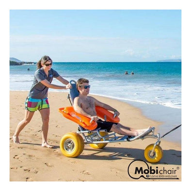 how to push a wheelchair on the beach